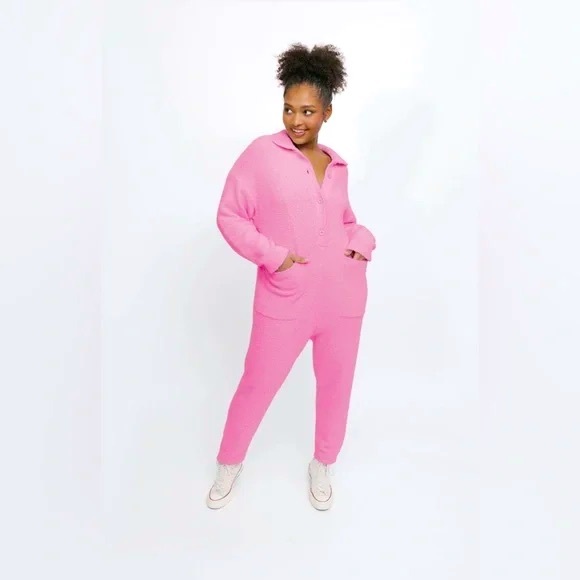 Smash + Tess Sweaters - Smash + Tess Lilli Jumpsuit (Peony Pink) - BNWT